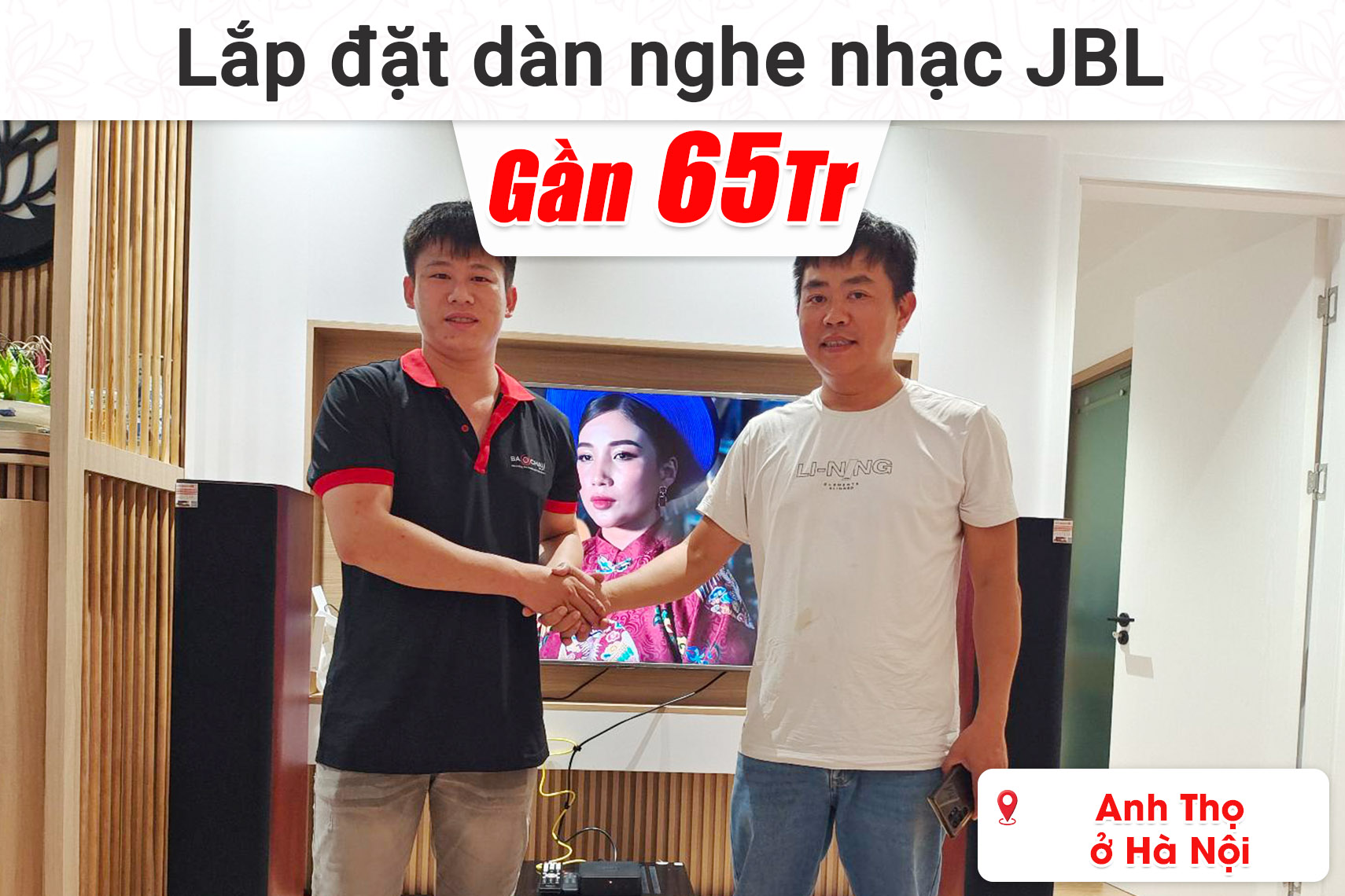 Lắp đặt dàn nghe nhạc JBL gần 65 triệu cho anh Thọ ở Hà Nội (Studio 680, Wiim Pro Plus, Denon PMA-900HNE)